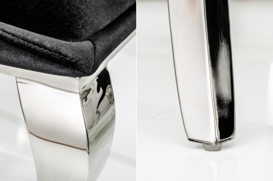 Krzesło Fotel Modern Barock II czarne  - Invicta Interior