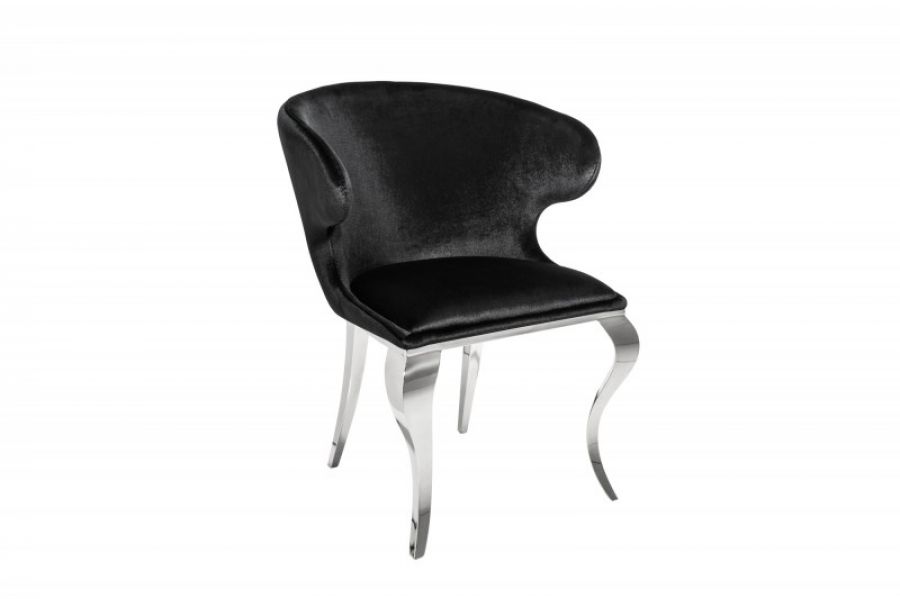 Krzesło Fotel Modern Barock II czarne  - Invicta Interior