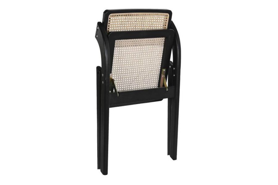 Krzesło Icon z plecionką wiedeńską składane czarne
