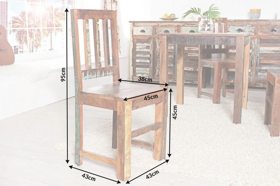 Krzesło Jakarta drewno recyklingowane  - Invicta Interior