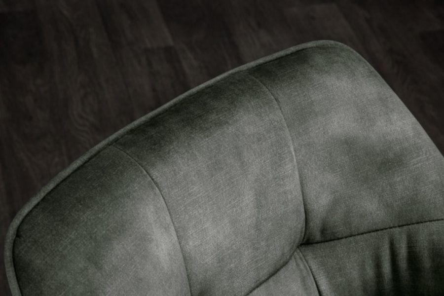 Krzesło Loft aksamitne obrotowe zielone - Invicta Interior