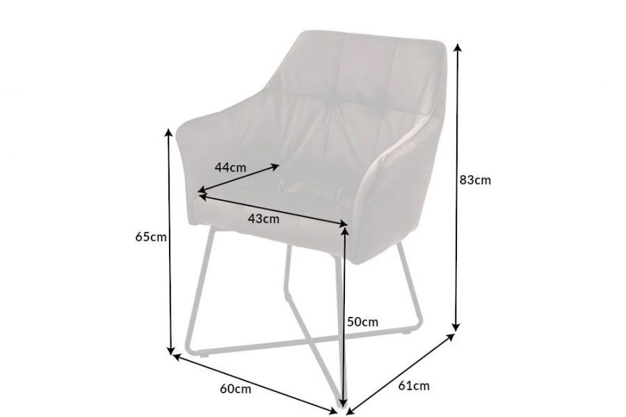 Krzesło Loft Samt brązowe cappuccino  - Invicta Interior
