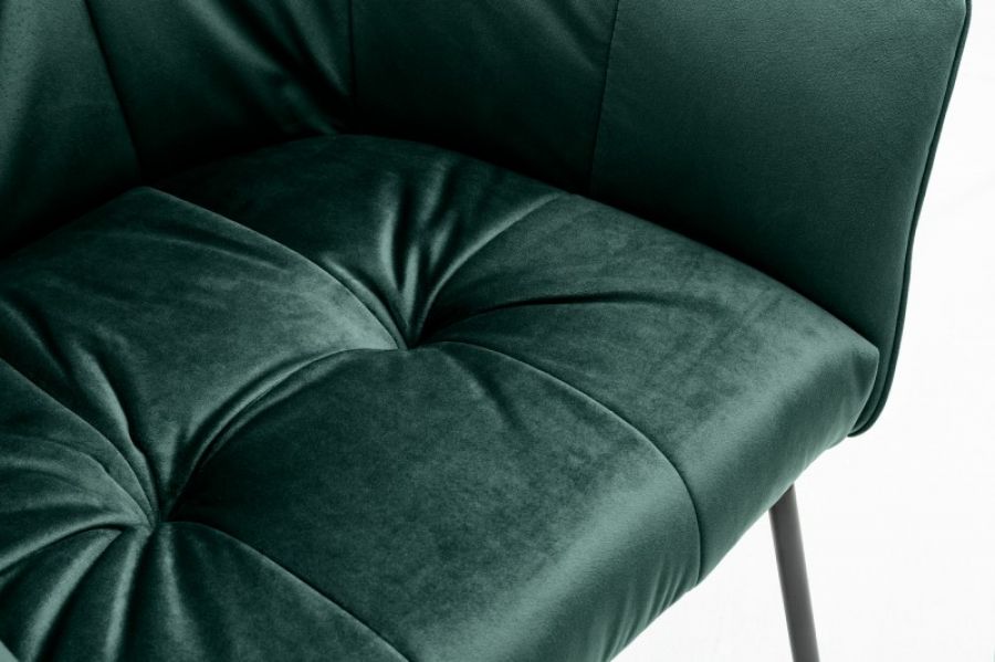 Krzesło Loft Samt zieleń butelkowa  - Invicta Interior
