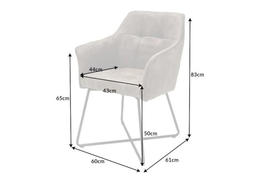 Krzesło Loft taupe aksamitne  - Invicta Interior
