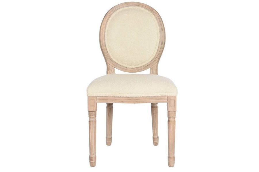 Krzesło Louis Blanche boucle białe 