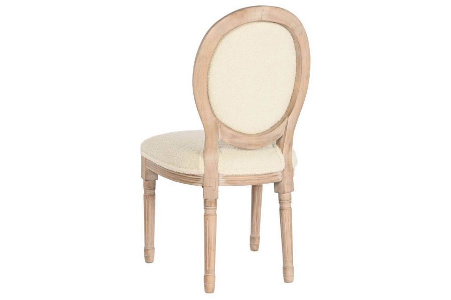 Krzesło Louis Blanche boucle białe 