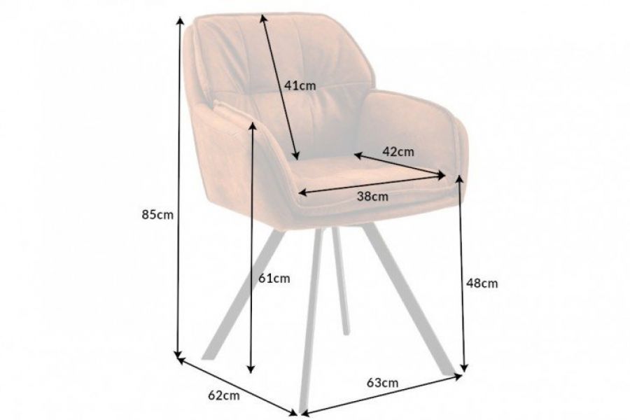 Krzesło Lounger brązowe - Invicta Interior