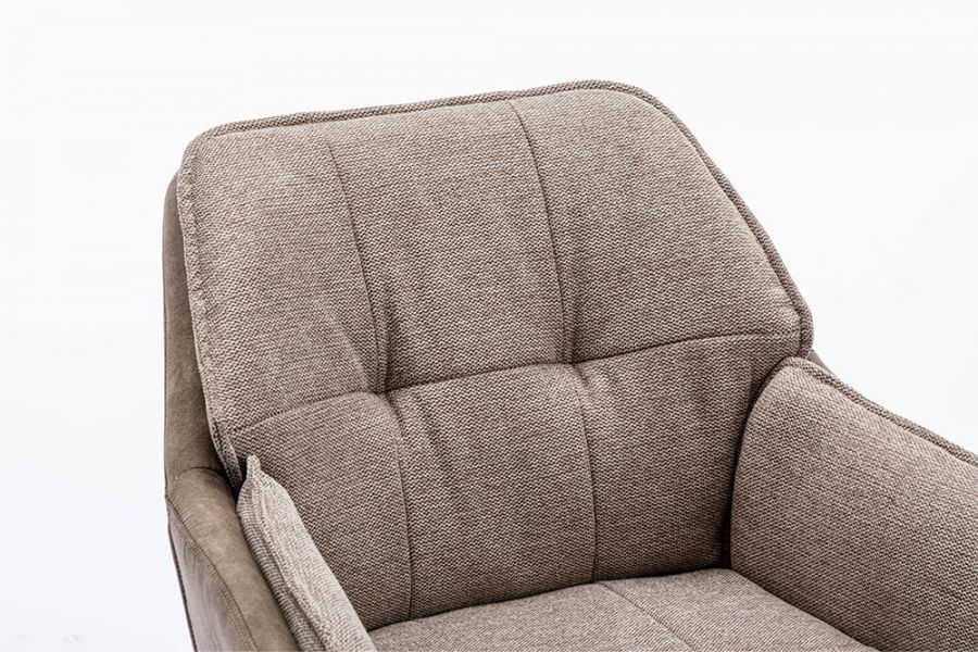 Krzesło Lounger obrotowe vintage taupe - Invicta Interior