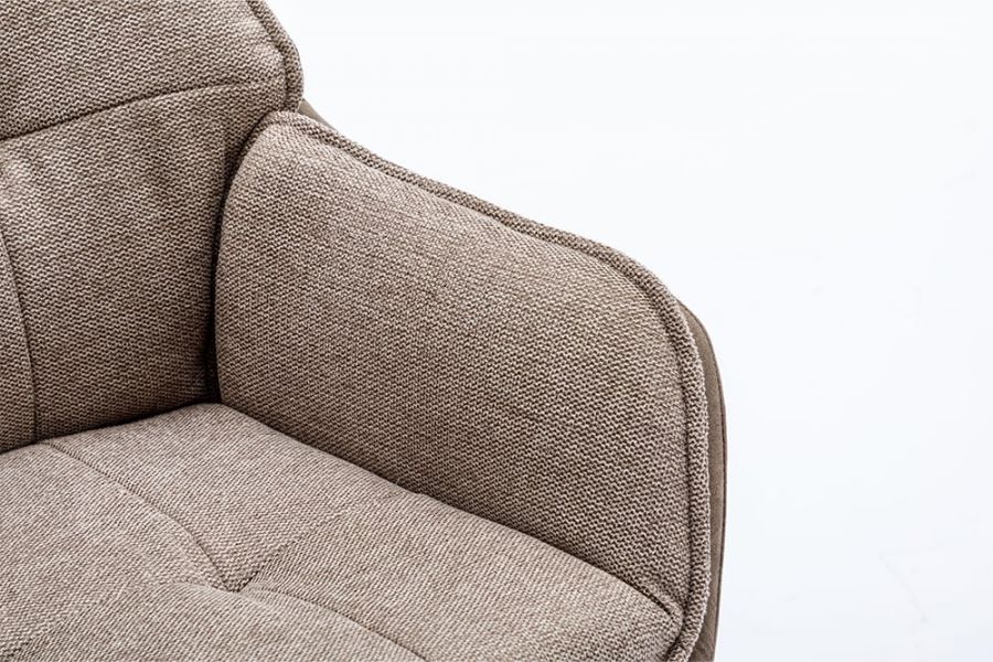 Krzesło Lounger obrotowe vintage taupe - Invicta Interior