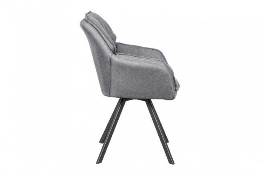 Krzesło Lounger obrotowe szare - Invicta Interior