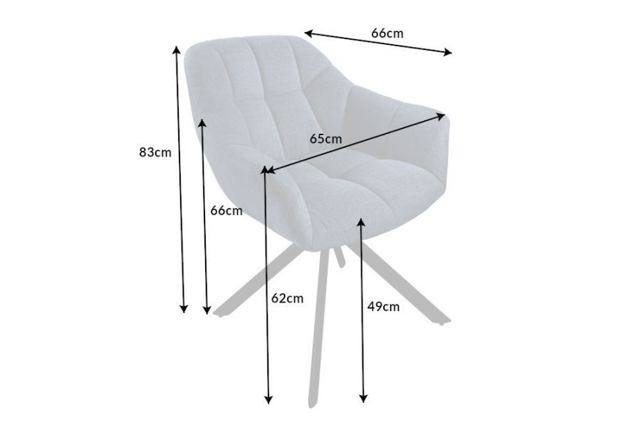 Krzesło Papillon obrotowe niebieskie - Invicta Interior