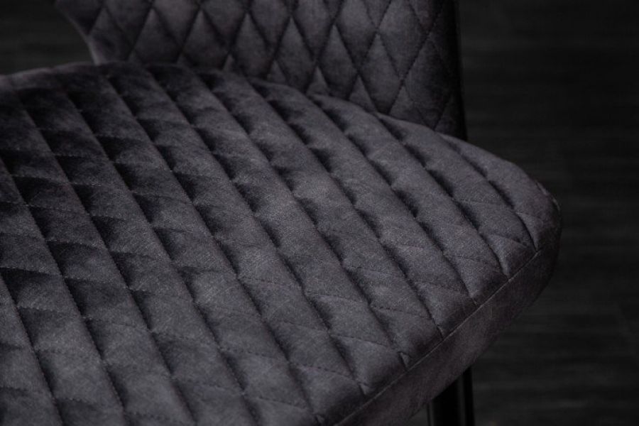 Krzesło Paris aksamitne szare - Invicta Interior