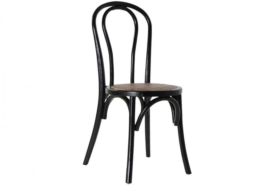 Krzesło rattanowe gięte Icon czarne