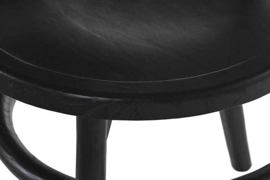 Krzesło rattanowe Icon retro z plecionką wiedeńską czarne