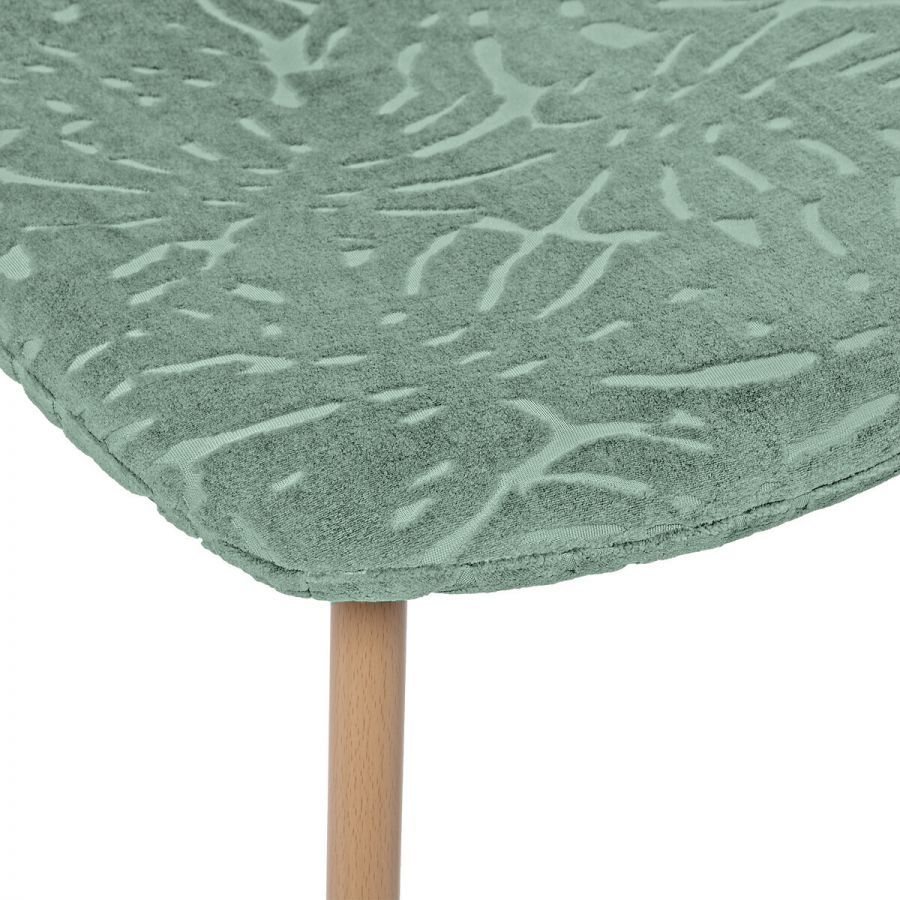 Krzesło Scandi aksamitne ze wzorem turkus - Atmosphera