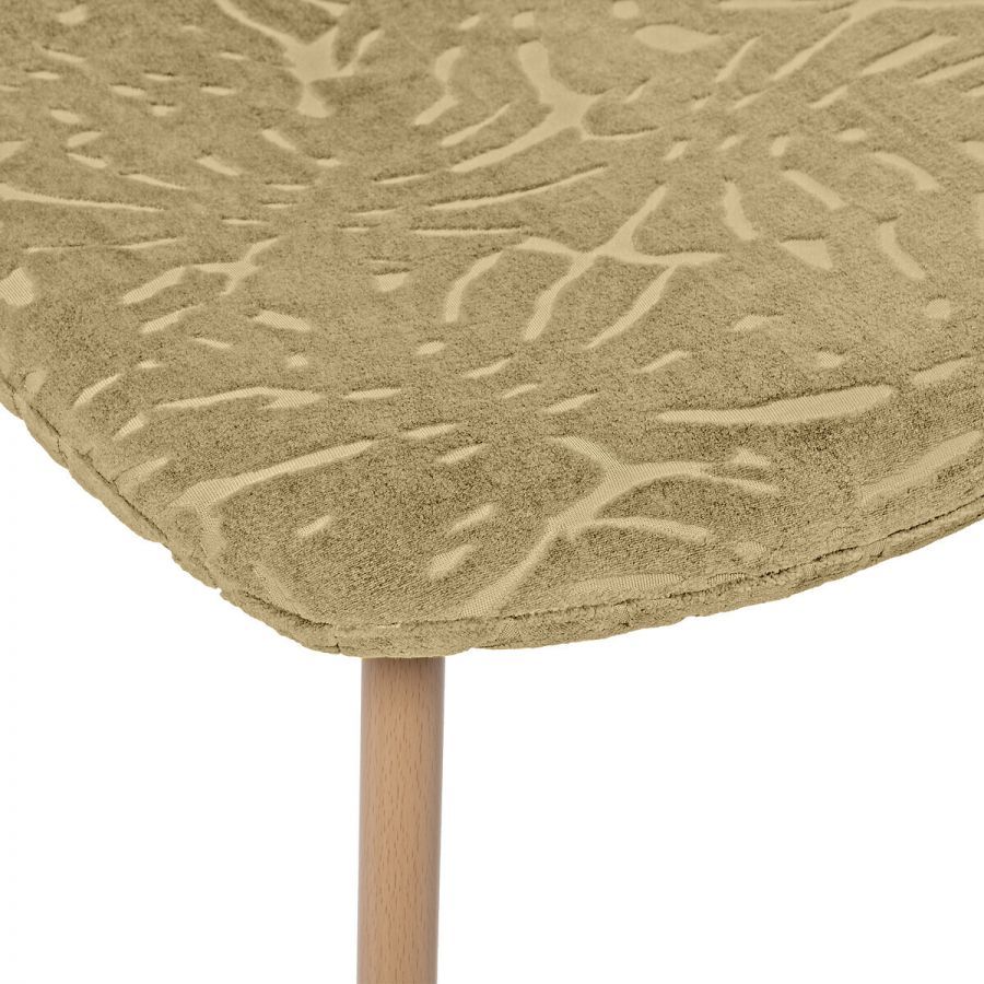 Krzesło Scandi aksamitne ze wzorem żółte - Atmosphera