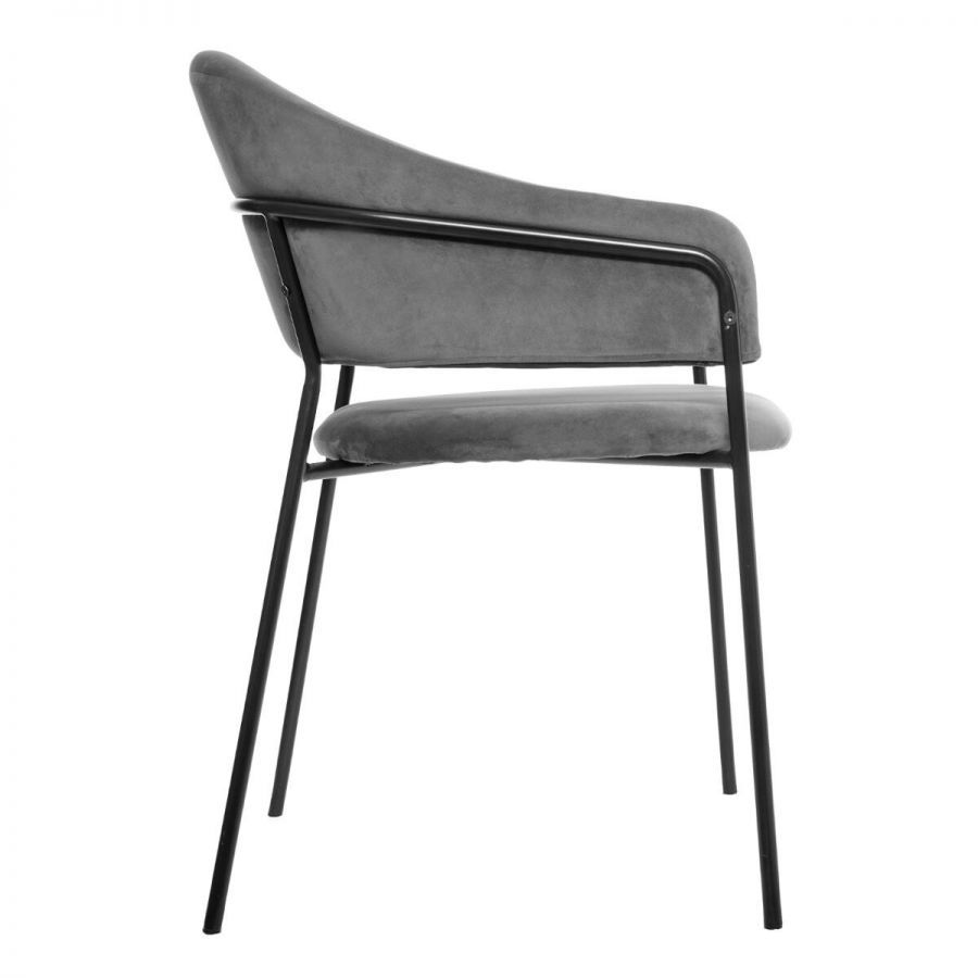 Krzesło Siron antracyt aksamitne - Atmosphera