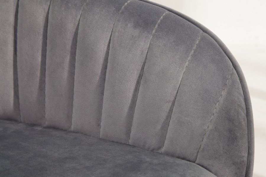 Krzesło Turin  aksamitne szare - Invicta Interior