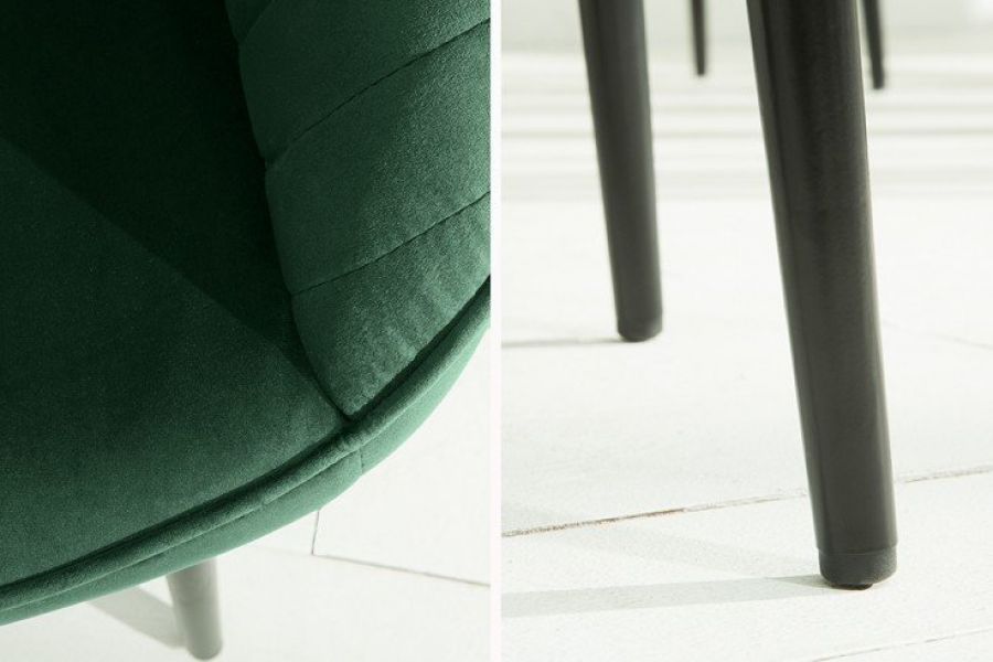 Krzesło Turin  aksamitne zielone - Invicta Interior