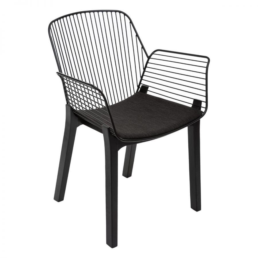 Krzesło Wire Lounge czarne