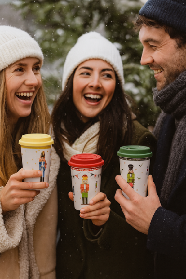 Kubek do kawy z przykrywką Dziadek do orzechów