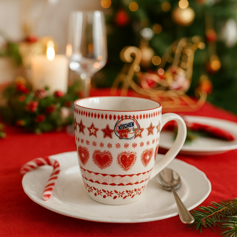 Kubek świąteczny porcelanowy