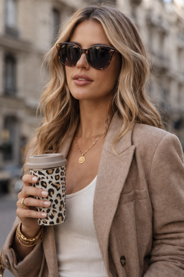 Kubek z pokrywką Panther 2 szt