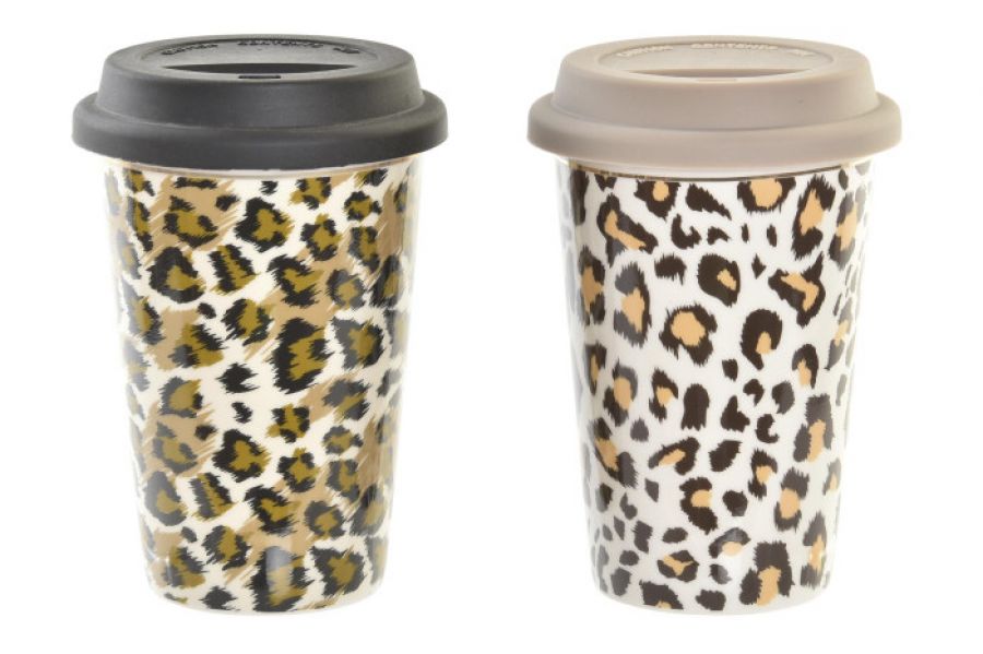 Kubek z pokrywką Panther 2 szt