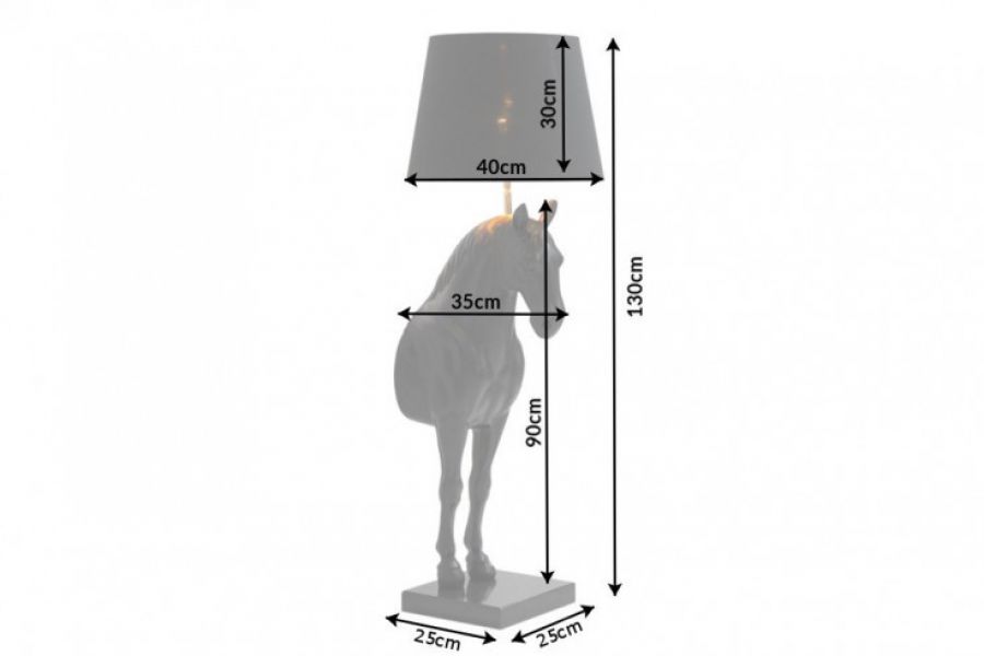 Lampa Beauty Horse czarna - Invicta Interior