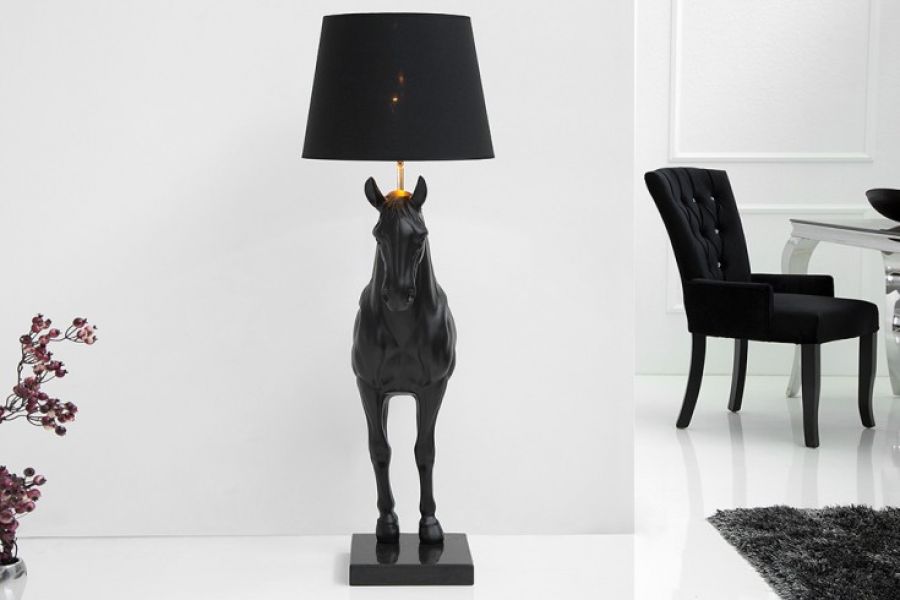 Lampa Beauty Horse czarna - Invicta Interior