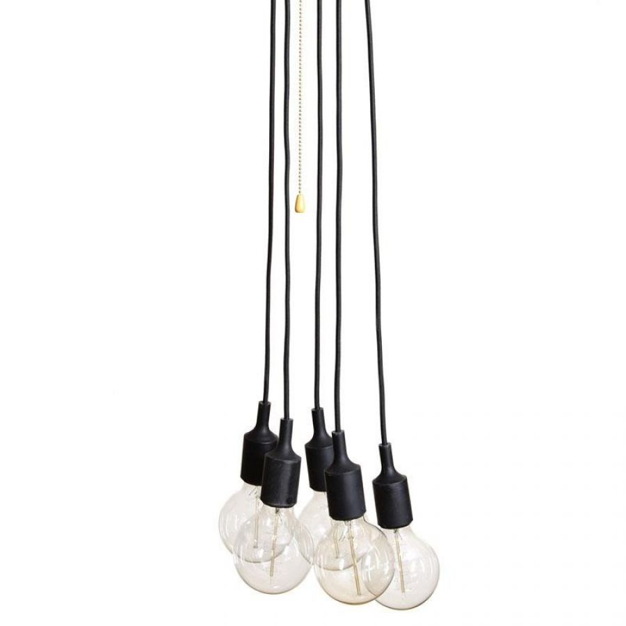 Lampa Cable 5 czarna - Inart
