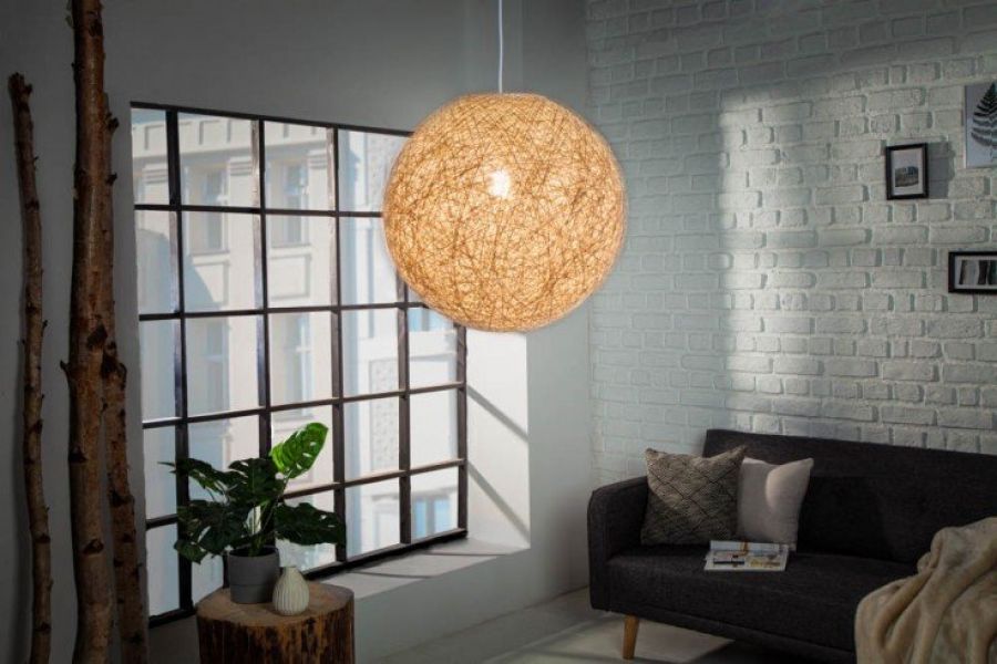 Lampa Cocoon biała 45 cm  - Invicta Interior