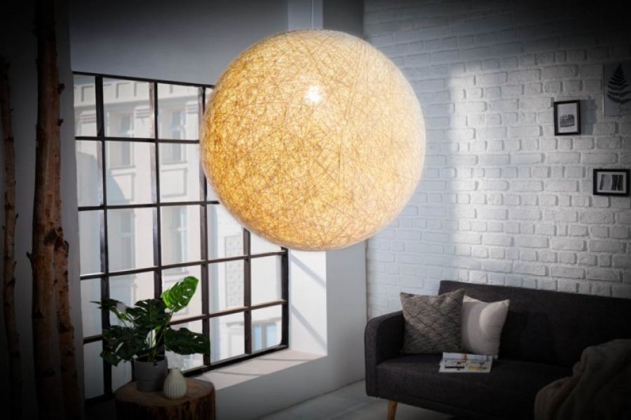 Lampa Cocoon biała 60 cm  - Invicta Interior