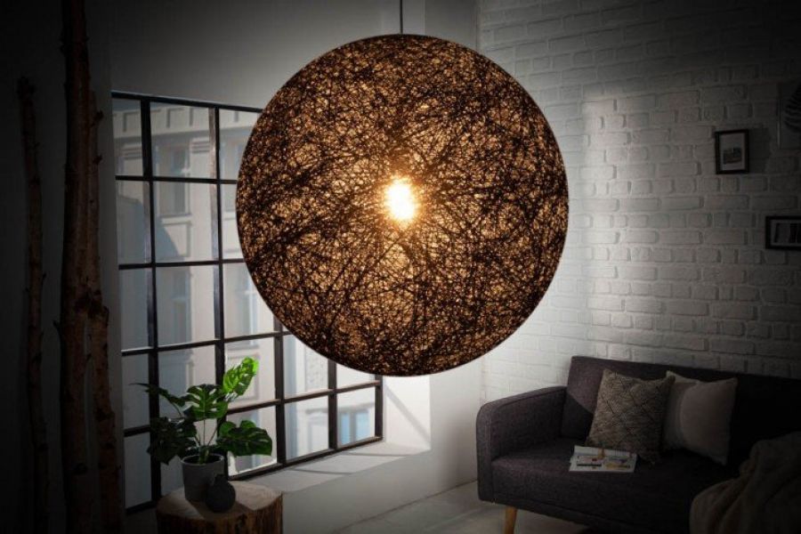 Lampa Cocoon czarna 60 cm  - Invicta Interior