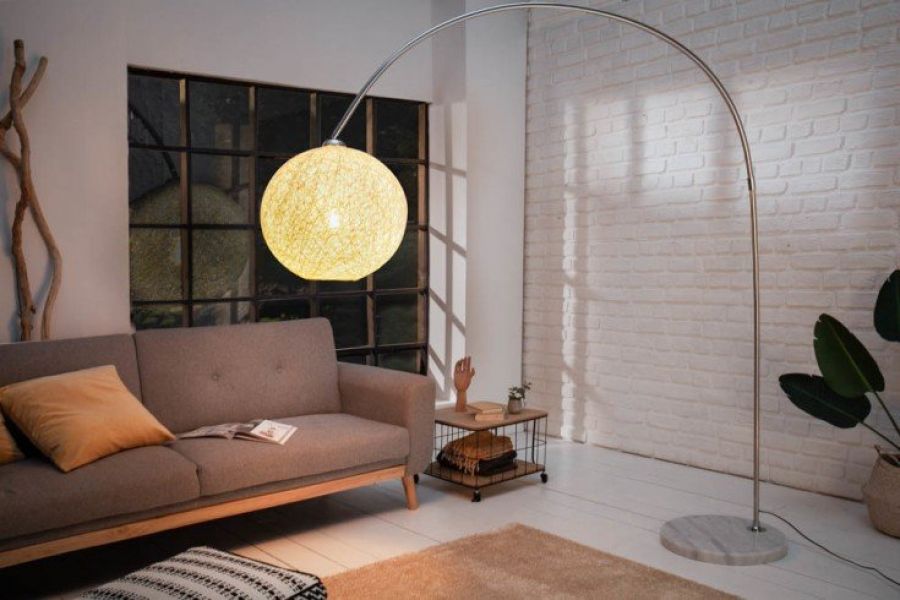 Lampa Cocoon podłogowa biała - Invicta Interior