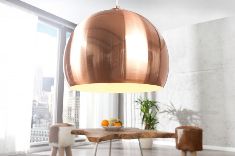 Lampa Copper Ball vintage wisząca  - Invicta Interior