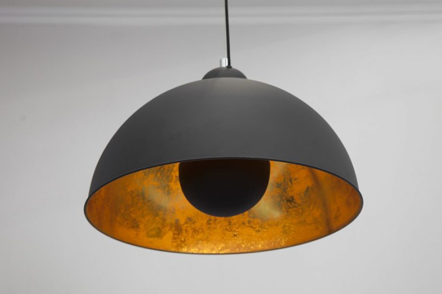 Lampa Dottore Studio czarno-złota wisząca  - Invicta Interior