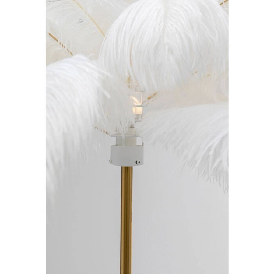 Lampa Feather Palm biała podłogowa 165cm - Kare Design