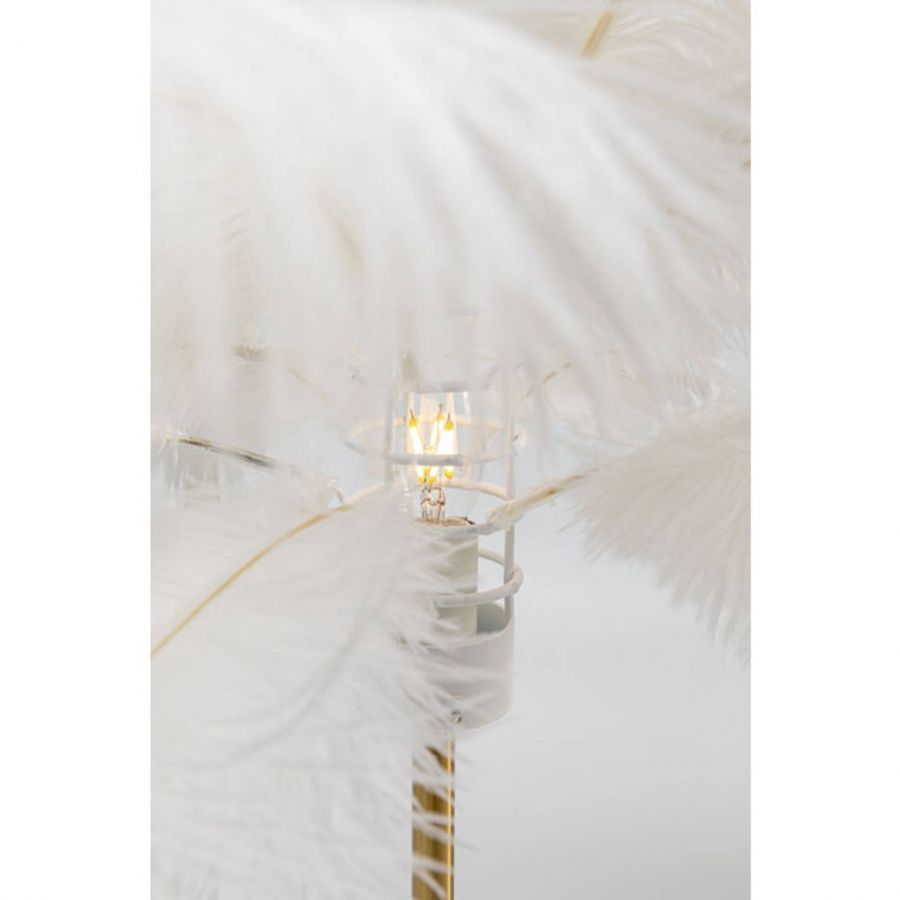 Lampa Feather Palm biała stołowa 60cm - Kare Design