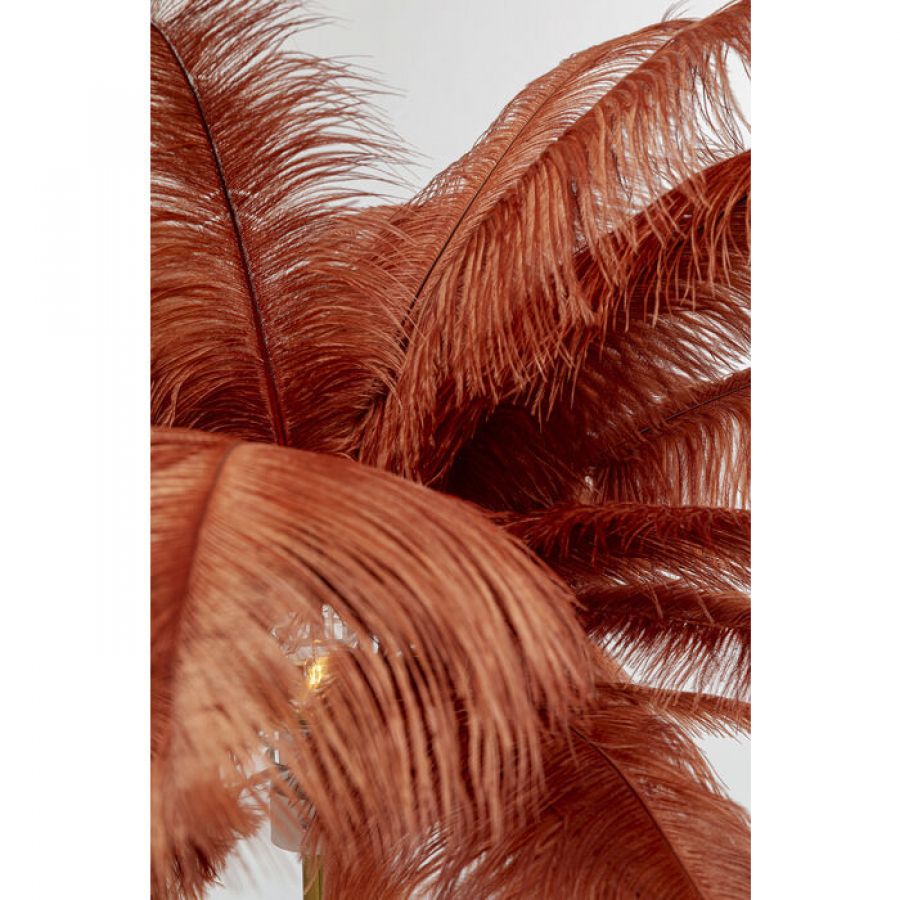 Lampa Feather Palm kolor rdzy podłogowa 165 cm - Kare Design