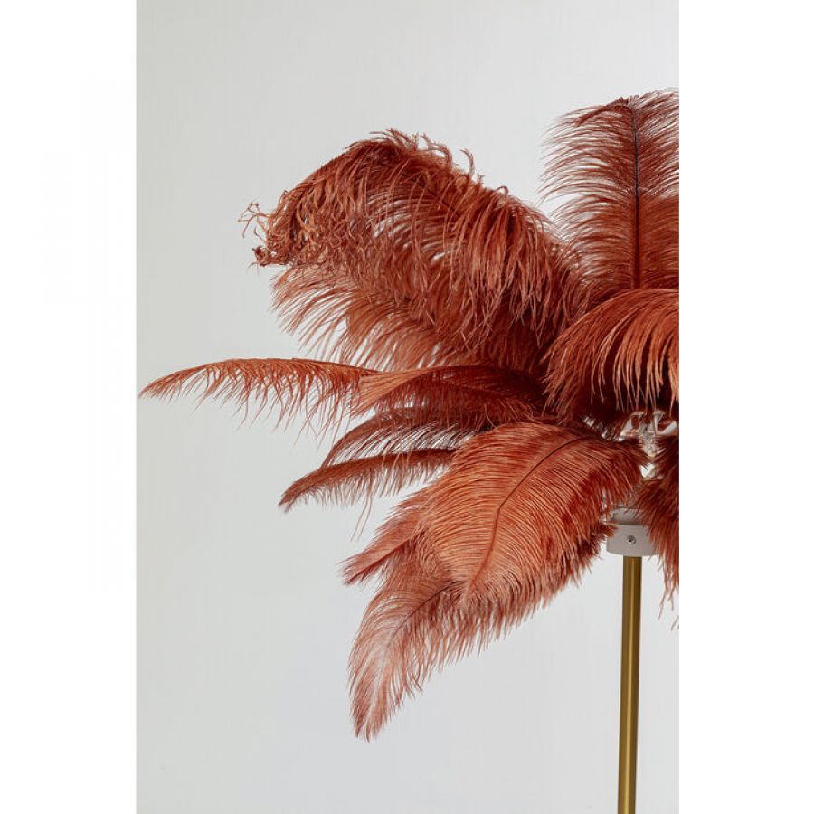 Lampa Feather Palm kolor rdzy podłogowa 165 cm - Kare Design