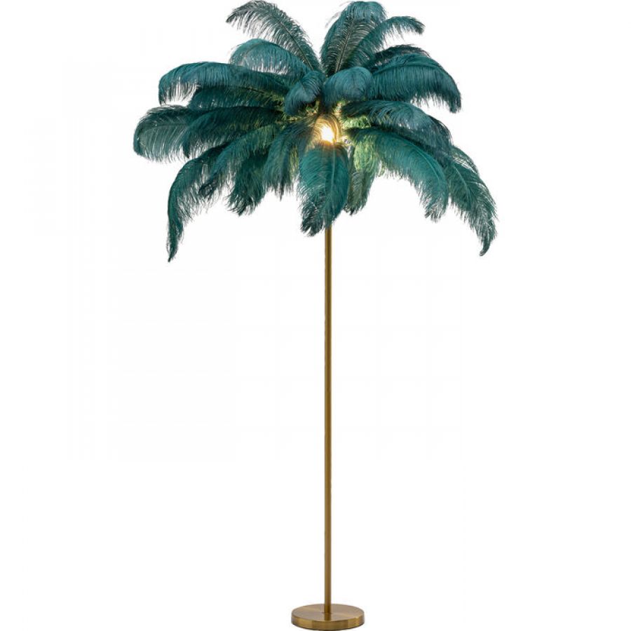 Lampa Feather Palm zielona podłogowa 165cm - Kare Design