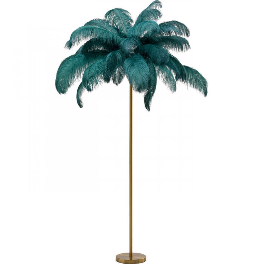 Lampa Feather Palm zielona podłogowa 165cm - Kare Design