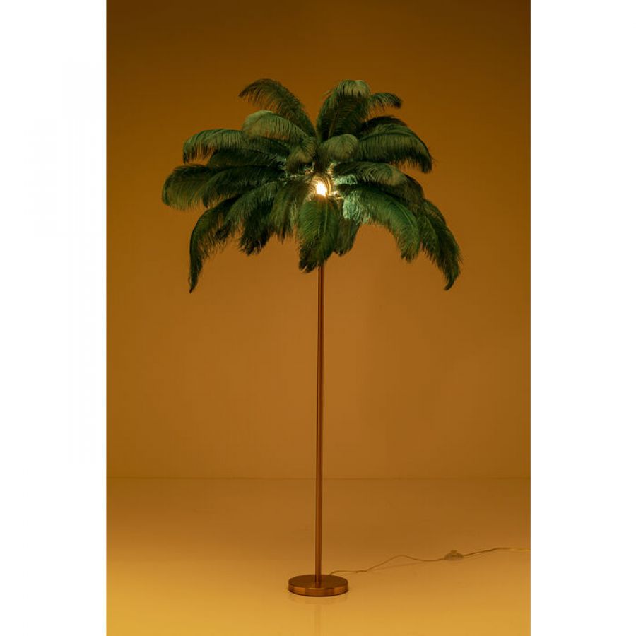 Lampa Feather Palm zielona podłogowa 165cm - Kare Design