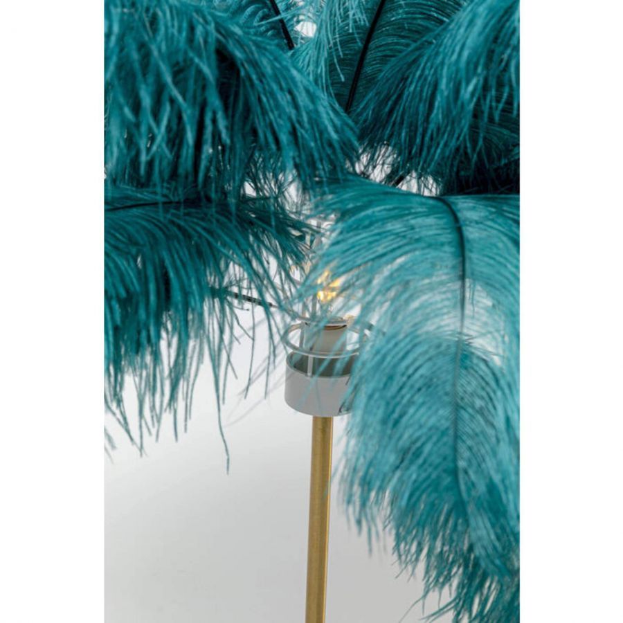 Lampa Feather Palm zielona stołowa 60cm - Kare Design