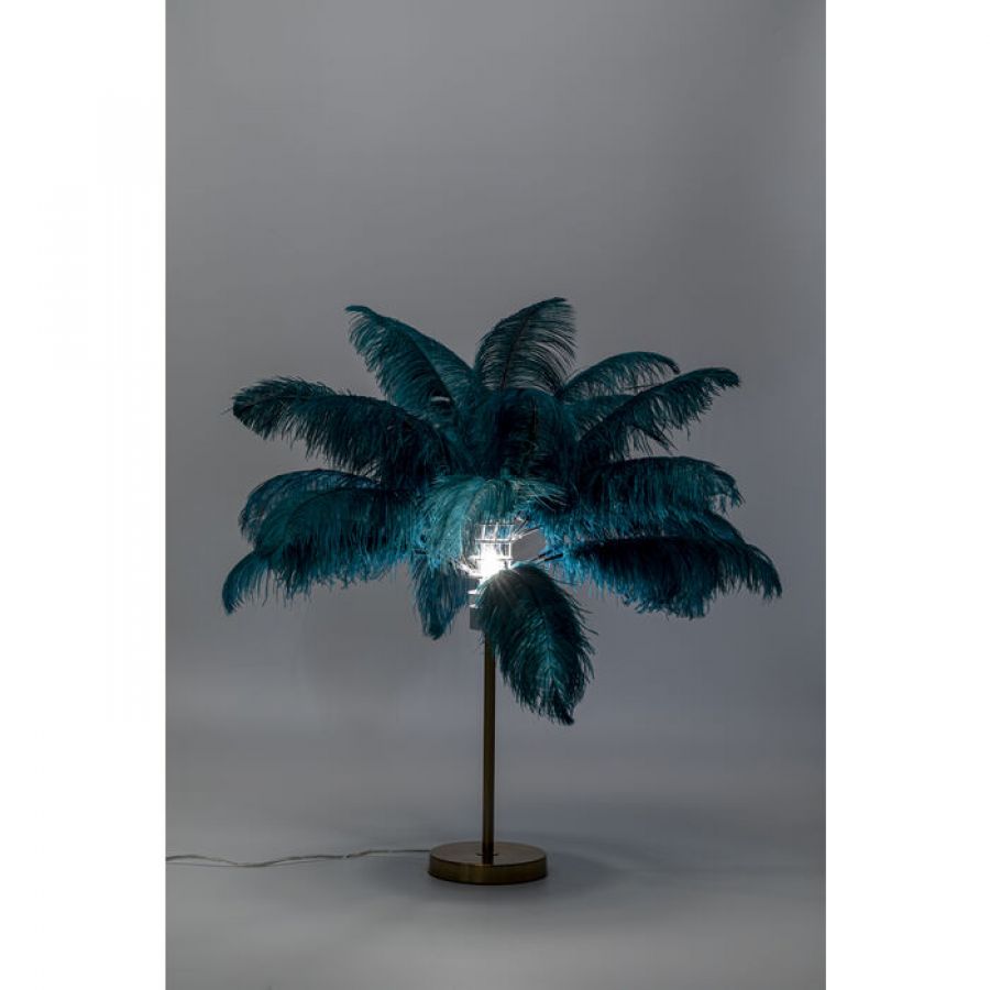 Lampa Feather Palm zielona stołowa 60cm - Kare Design