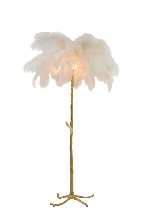 Lampa Feather pióra biała podłogowa 180 cm