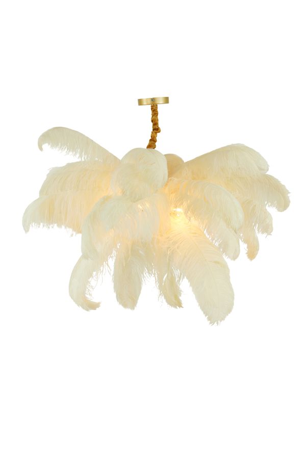 Lampa Feather pióra biała sufitowa 80 cm