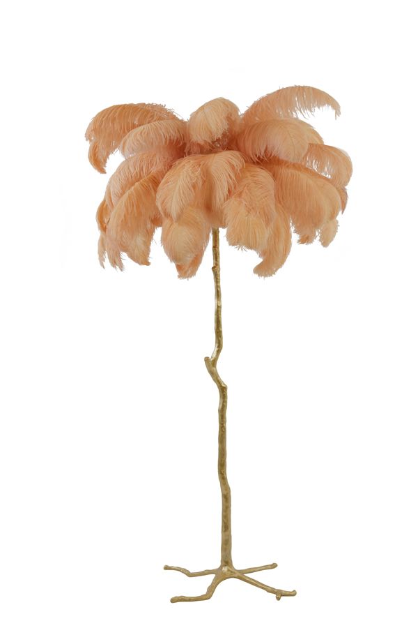 Lampa Feather pióra brzoskwiniowa podłogowa 180 cm - Light & Living