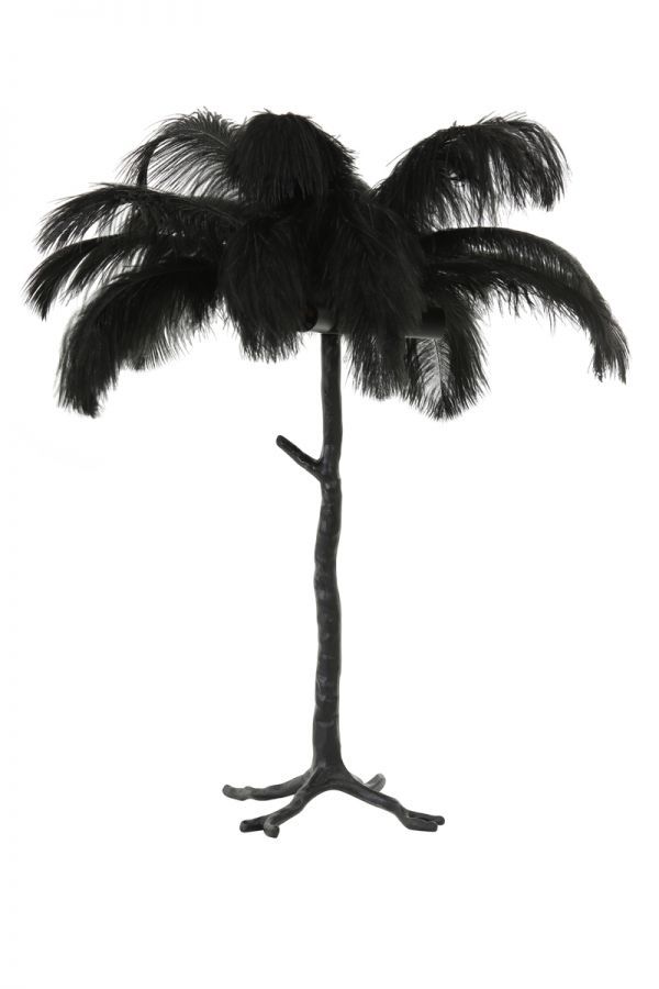 Lampa Feather pióra czarna stołowa 68 cm